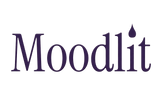 The Moodlit brand logo in a dark purple serif typeface on a solid white background.